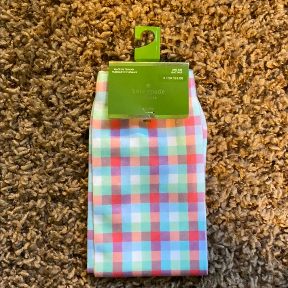 NWT Kate Spade Checkered Socks
